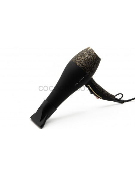 Corioliss Flow Hair Dryer: Gold Leopard Soft Touch Finish - Image 3