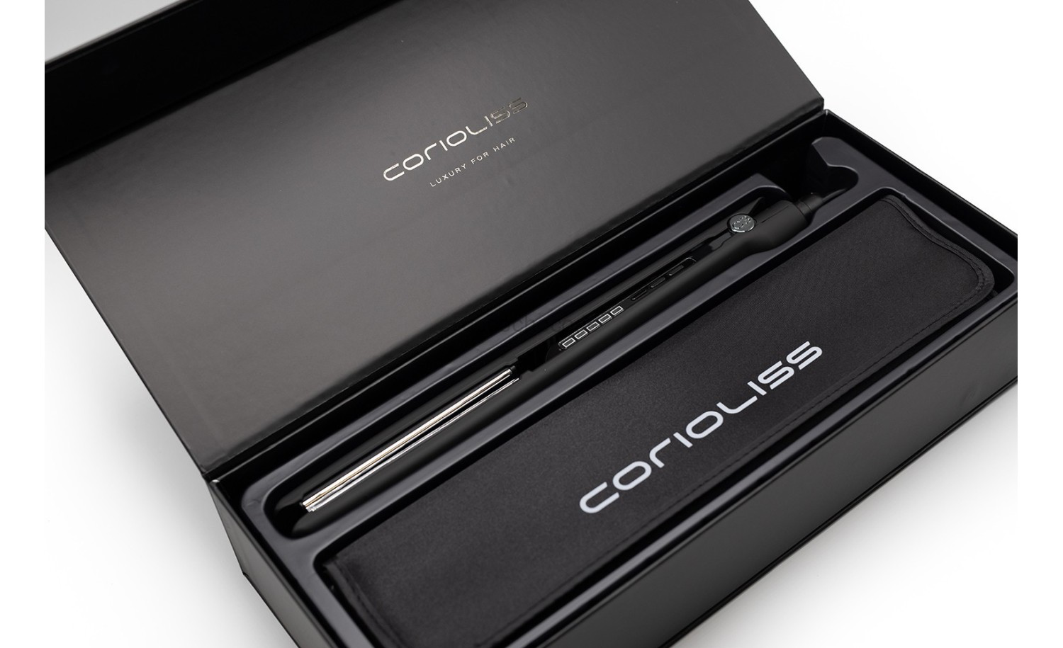 Corioliss C3 Black Soft Touch Chrome Straightener - Image 6