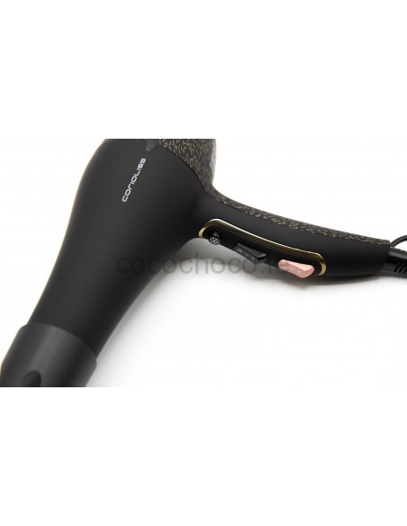 Corioliss Flow Hair Dryer: Gold Leopard Soft Touch Finish - Image 2