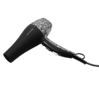 Corioliss Flow Hair Dryer: Silver Paisley Soft Touch Finish