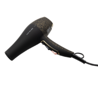 Corioliss Flow Hair Dryer: Gold Leopard Soft Touch Finish