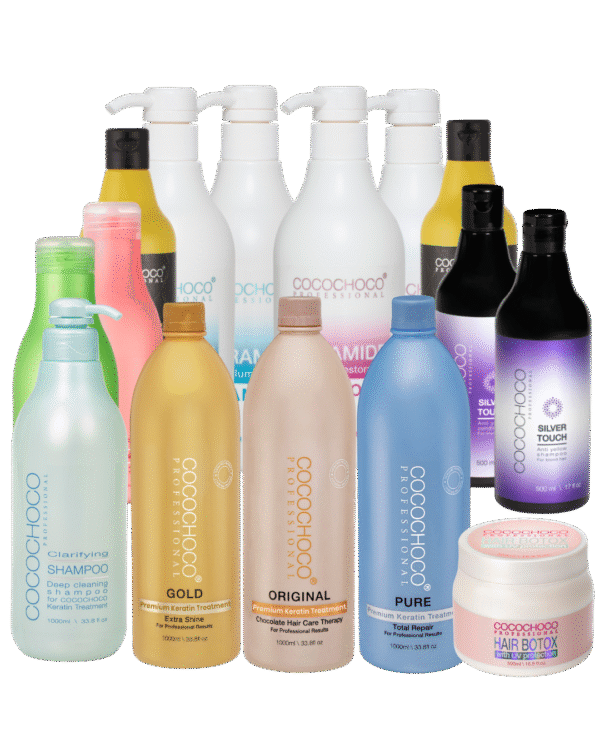 Starter Kit 1: Keratin Original, Pure and Gold 1L, Clarifying Shampoo 1L, Hair Botox, 10 Shampoo & Conditioner (mix and match)
