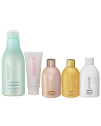 Starter Kit 4: 250ml Onyx, Keratin Original & Gold, 100ml Hair Botox, 400ml Clarifying Shampoo