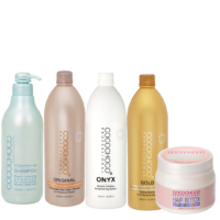 Starter Kit 1: Onyx 1L, Keratin Original and Gold 1L, Clarifying Shampoo 1L, Hair Botox 500ml