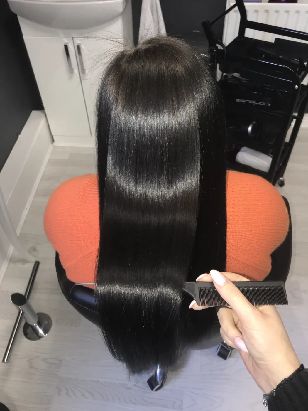 Hair after COCOCHOCO Gold treatment, case 2
