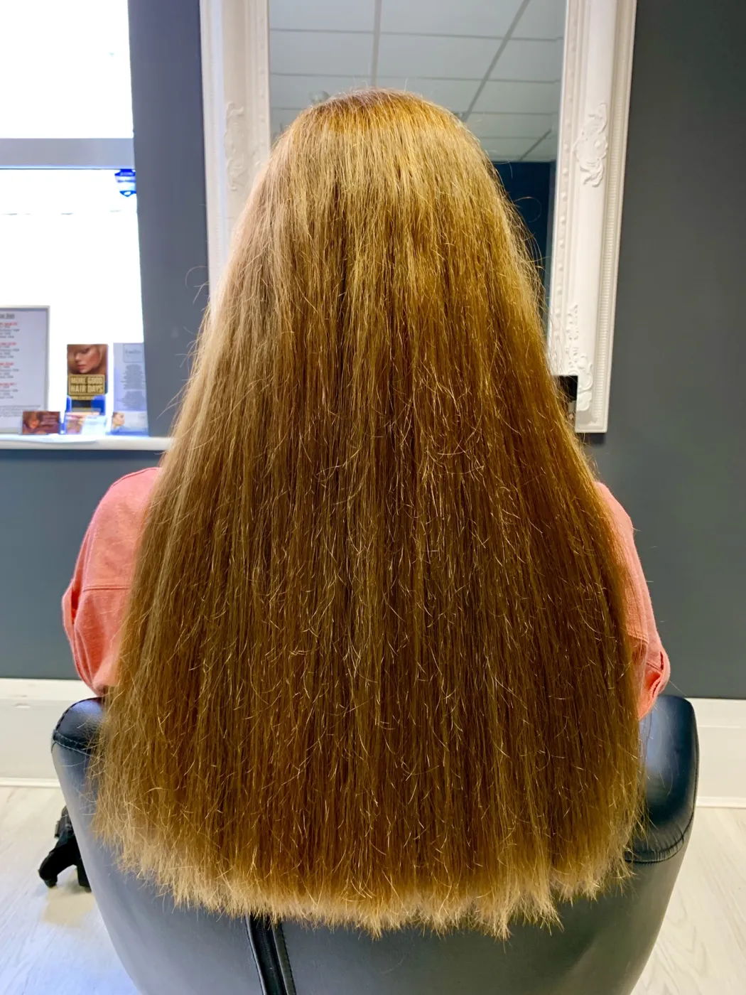 Hair before COCOCHOCO Gold treatment, case 4