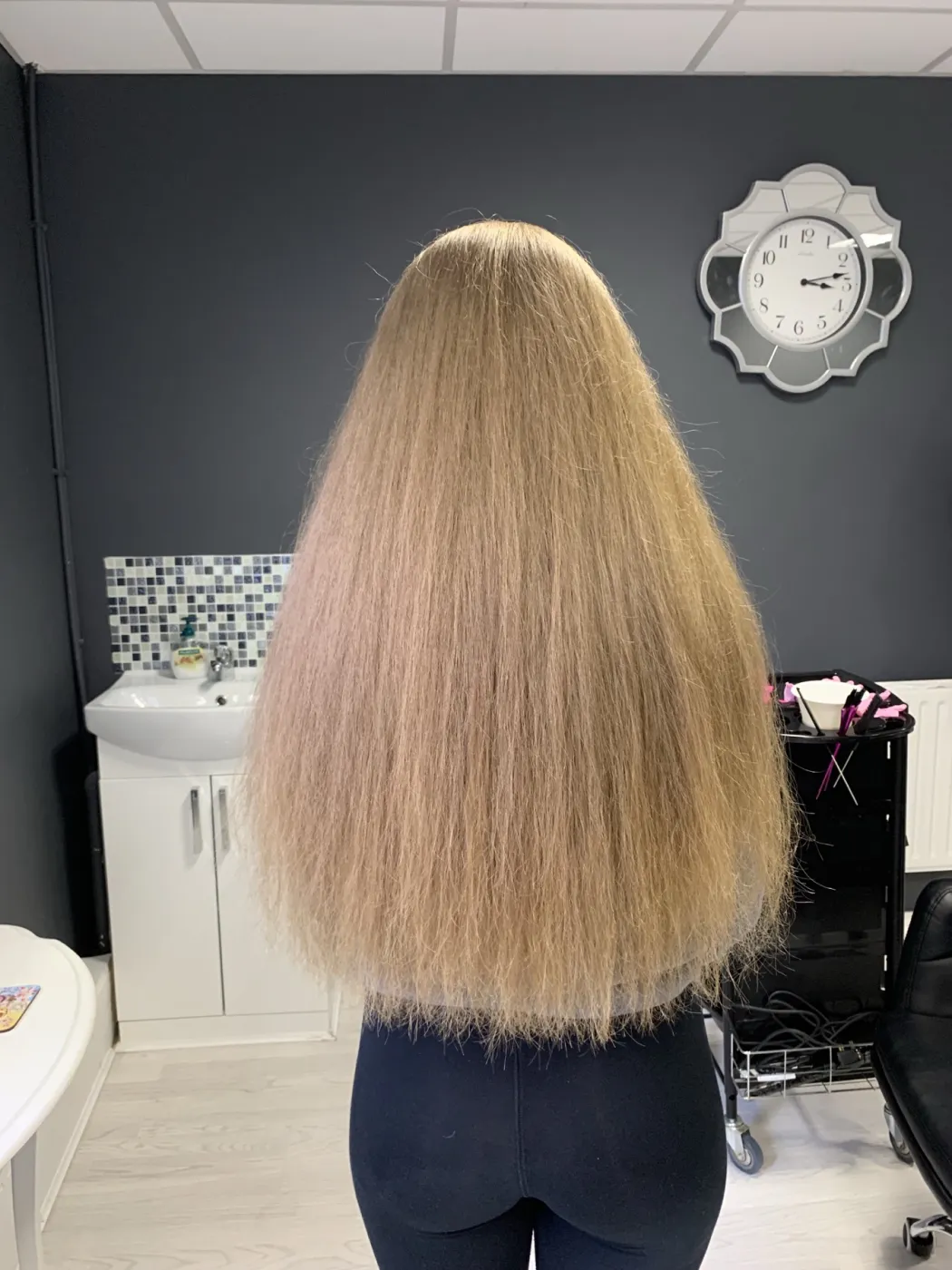 Hair before COCOCHOCO Onyx treatment, case 1